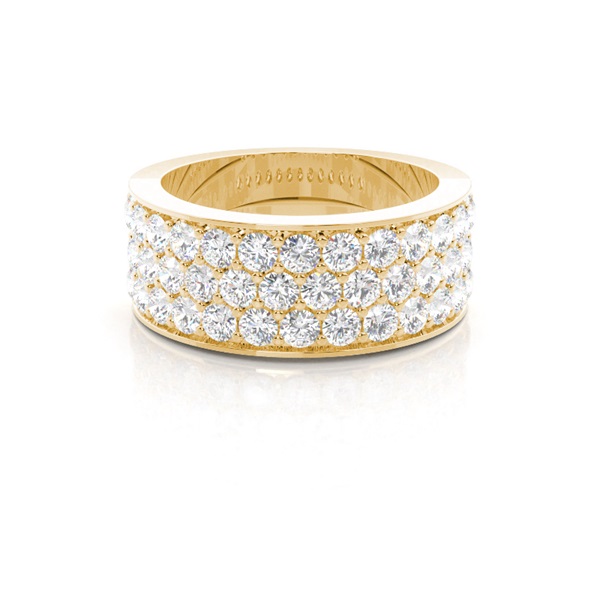 Pave Setting Half Eternity Diamond Ring