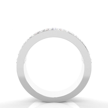 Halb Eternity Diamant Ring in einer Pavefassung