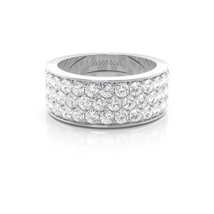 Silver Eternity Diamond Rings