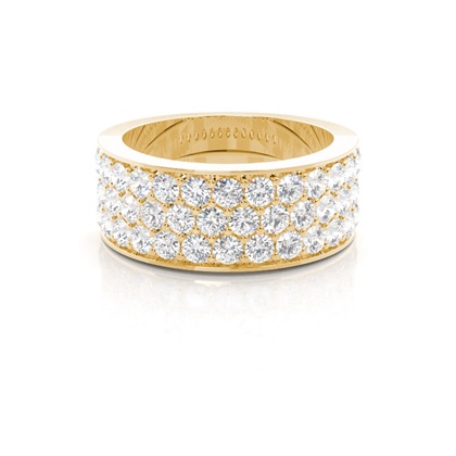 Yellow Gold Eternity Diamond Rings
