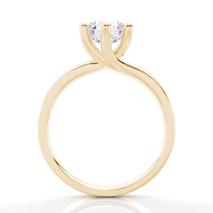 Yellow Gold Solitaire Diamond Rings 
