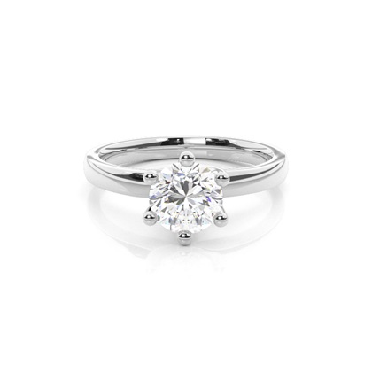 Platinum Solitaire Diamond Engagement Rings