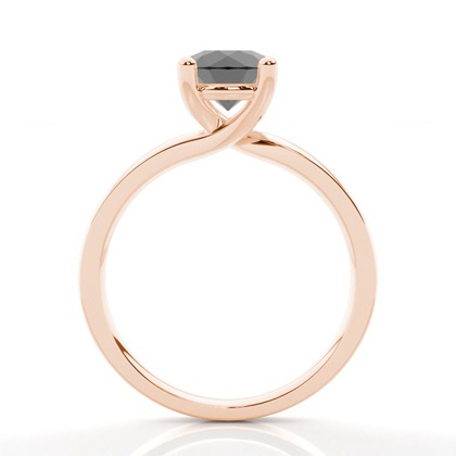 Rotgold Schwarze Diamanten Verlobungsringe