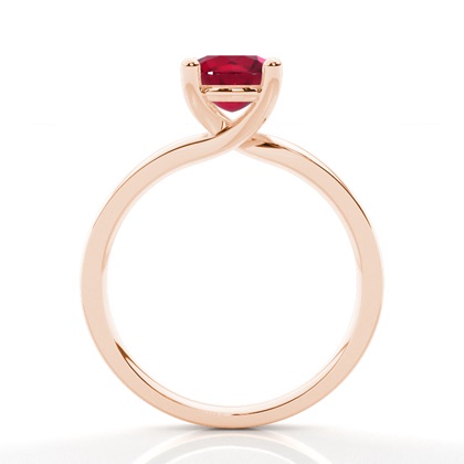 Round Prong Setting Ruby Engagement Ring