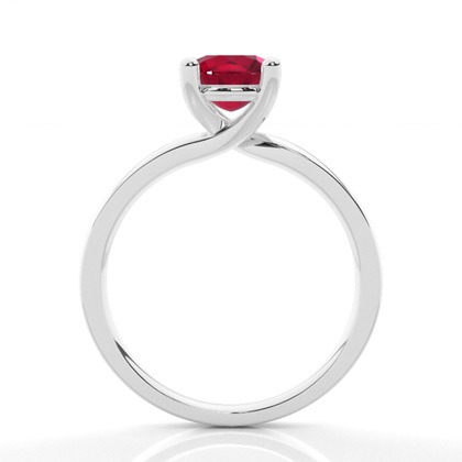 Round Prong Setting Ruby Engagement Ring