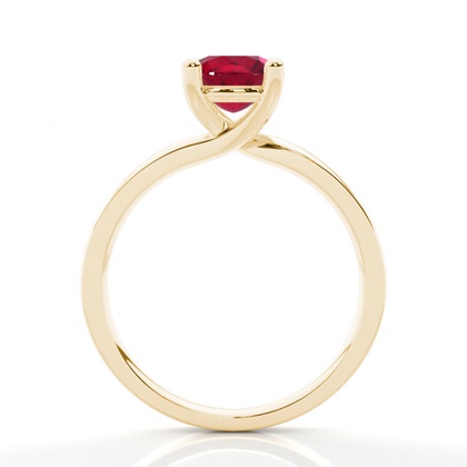 Round Prong Setting Ruby Engagement Ring