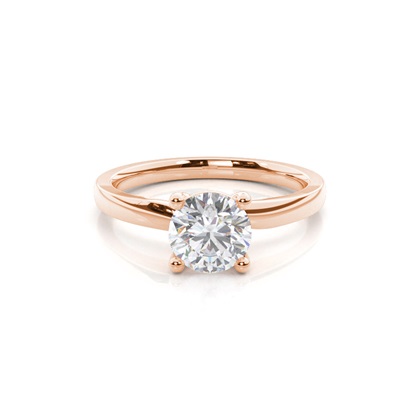 White Gold Moissanite Engagement Ring