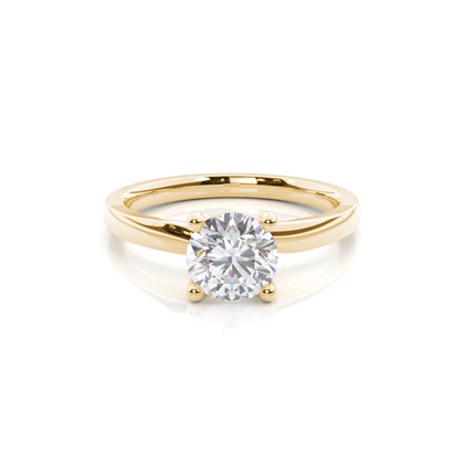 White Gold Moissanite Engagement Ring