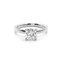 White Gold Moissanite Engagement Ring