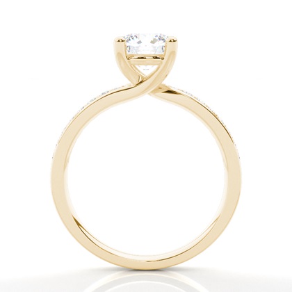 Yellow Gold Moissanite Engagement Rings	