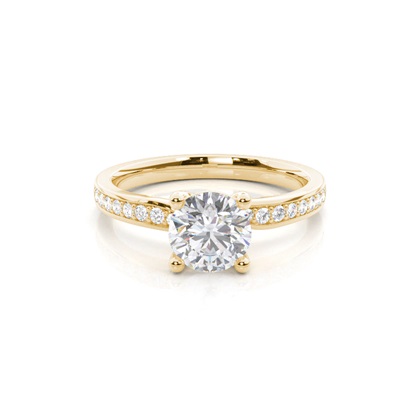 Yellow Gold Moissanite Engagement Rings	