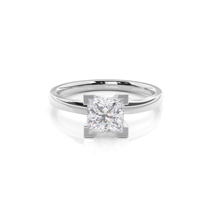 White Gold Moissanite Engagement Ring