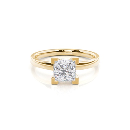 White Gold Moissanite Engagement Ring