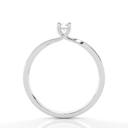 4 Prong Setting Plain Engagement Ring