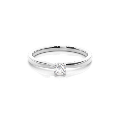 4 Prong Setting Plain Engagement Ring