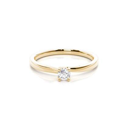 Yellow Gold Dainty Diamond Engagement Rings