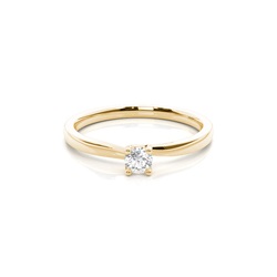 4 Prong Setting Plain Engagement Ring