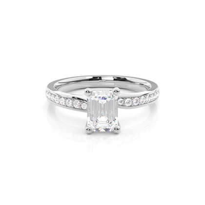 Emerald Cut Diamond Engagement Rings