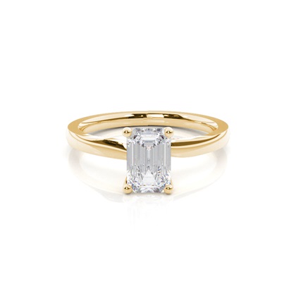White Gold Moissanite Engagement Ring
