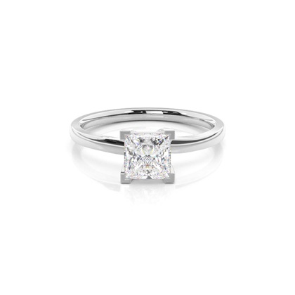 White Gold Round Diamond Ring