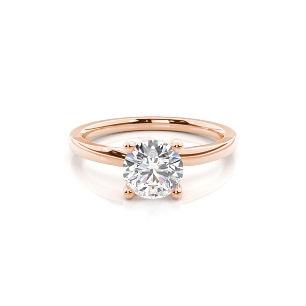 White Gold Round Diamond Engagement Ring