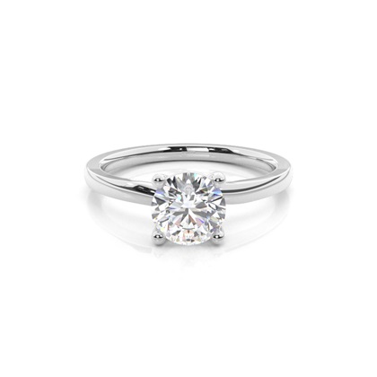 White Gold Round Diamond Engagement Ring