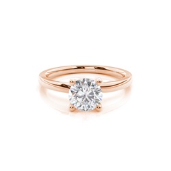 White Gold Moissanite Engagement Ring