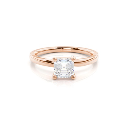 Asscher Rotgold Diamantringe