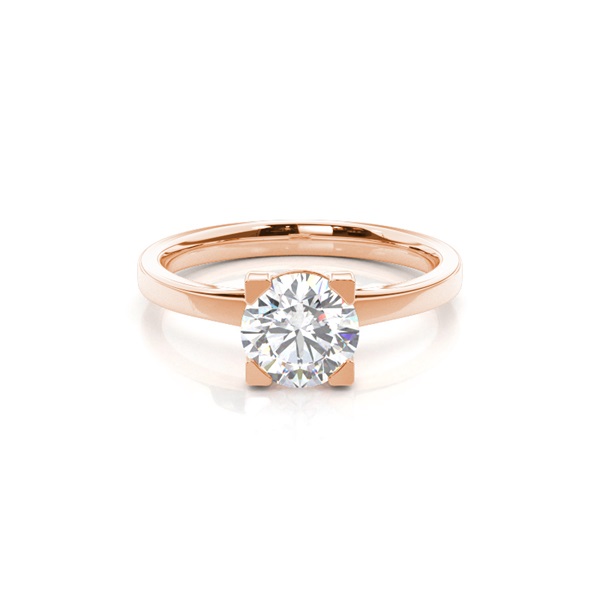 4 Prong Setting Plain Engagement Ring