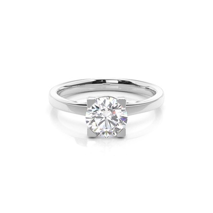 4 Prong Setting Plain Engagement Ring