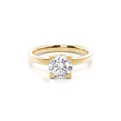 4 Prong Setting Plain Engagement Ring