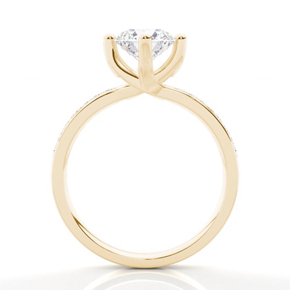 Yellow Gold Side Stone Diamond Rings