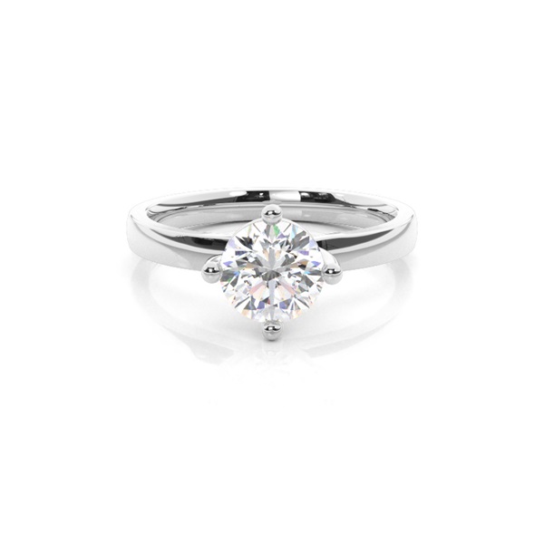White Gold Round Diamond Engagement Ring