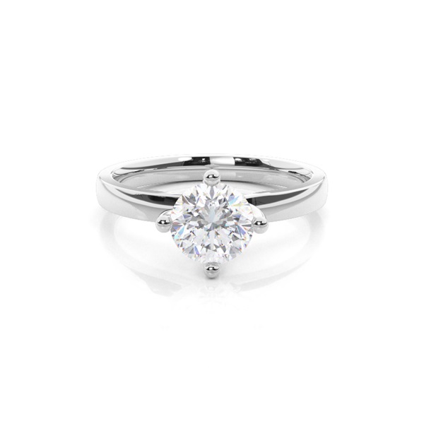 White Gold Moissanite Engagement Ring