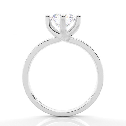 White Gold Moissanite Engagement Ring