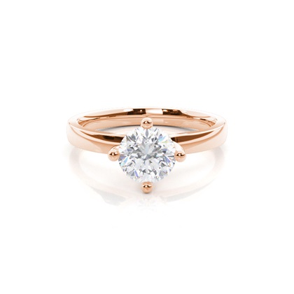 Rose Gold Solitaire Diamond Rings
