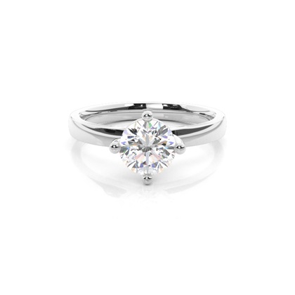 White Gold Round Diamond Engagement Ring