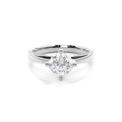 White Gold Moissanite Engagement Ring