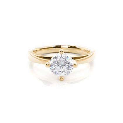 Yellow Gold Moissanite Engagement Rings	