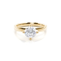 White Gold Moissanite Engagement Ring