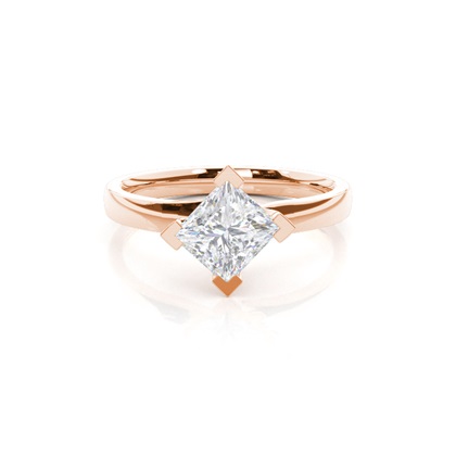 White Gold Moissanite Engagement Ring