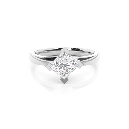 Princess Solitaire Diamond Rings 