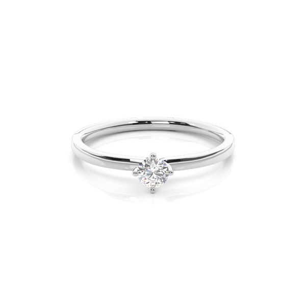 4 Prong Setting Plain Engagement Ring