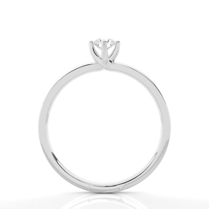 4 Prong Setting Plain Engagement Ring