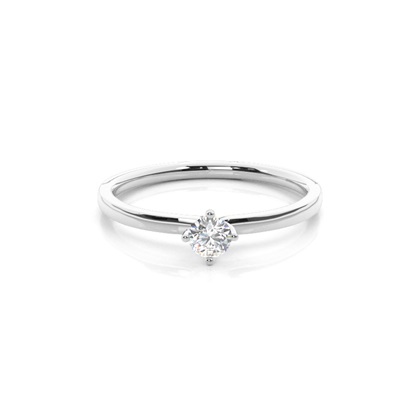 4 Prong Setting Plain Engagement Ring