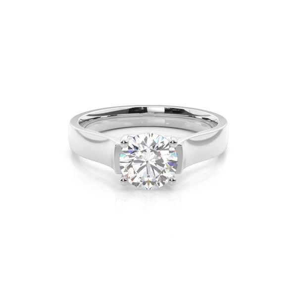 4 Prong Setting Plain Engagement Ring