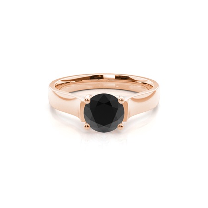 Rotgold Schwarze Diamanten Verlobungsringe