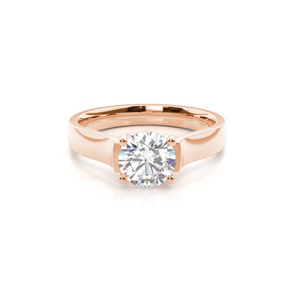 Rose Gold Solitaire Diamond Rings