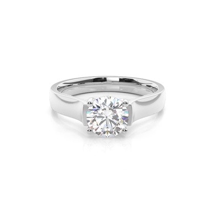 4 Prong Setting Plain Engagement Ring