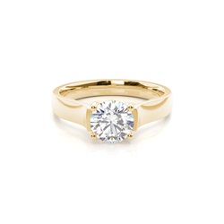 4 Prong Setting Plain Engagement Ring